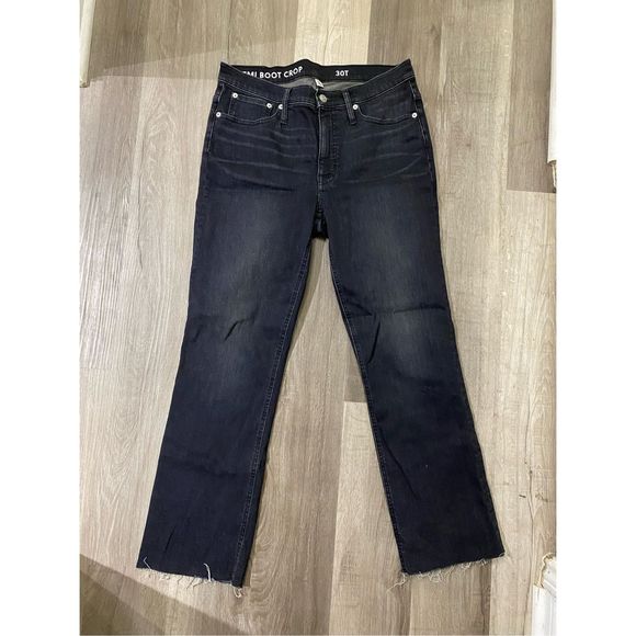 J. Crew 9" demi-boot crop jean in Dark Worn wash, Size 30T, MSRP $138 - Picture 3 of 12
